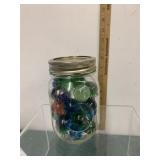 Estate Find-Shooter Marbles in jar Estate Find-Shooter Marbles in jar