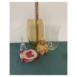 Miscellaneous Decor lot -vases, coasters, madonna Miscellaneous Decor lot -vases, coasters, madonna