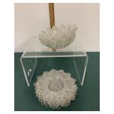 Vtg Service Glass Multi Point Lotus Flower 12 pt Vtg Service Glass Multi Point Lotus Flower 12 pt