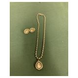 Vintage Trifari Jewelry Set Rhinestones