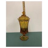 Fostoria Amber Coin Glass Urn