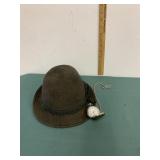 Vintage Men's Hat and Pocket Watch Lot