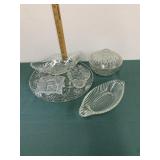 Cut Glass Serving Pieces Lot