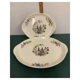 Vtg Crooksville Oval Platter Dairy Maid Lot