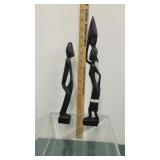 African Folk Art Hand Carved Statues
