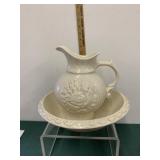Vintage 1940s McCoy? Pitcher and Water Basin