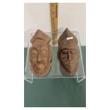 African Art Carved Wooden Mask Lot
