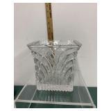 Art Deco Crystal Square Vase