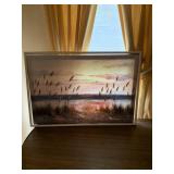Vintage Oil Painting w/frame-loose from frame Vintage Oil Painting w/frame-loose from frame
