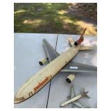 Swiss Air Lintoy Diecast plane lot-plastic lg plan Swiss Air Lintoy Diecast plane lot-plastic lg plan
