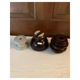 Vintage Porcelain Ceramic Insulator Lot Vintage Porcelain Ceramic Insulator Lot