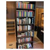 Solid Wood Bookcase w/books-damaged see photo Solid Wood Bookcase w/books-damaged see photo