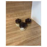 Set of 3 Vintage Armbee Mini Crocks with Lids Set of 3 Vintage Armbee Mini Crocks with Lids