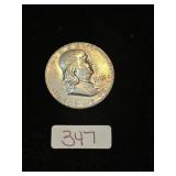 1955 Ben Franklin Half Dollar 90% Silver