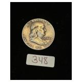 1958 Ben Franklin Half Dollar 90% Silver