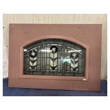 Beautiful Antique Leaded Glass Window-Very Heavy