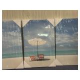 3 Piece Canvas Print-Beach Themed New