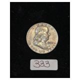 1957 Ben Franklin Half Dollar 90% Silver
