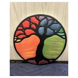 Colorful Tree Of Life Wooden Wall Decor