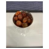 Besthk Carnelian Tumble Stone w/silverplate bowl