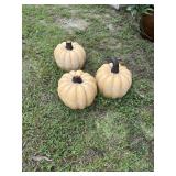 Lot of concrete pumpkins-some flawed