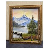 Framed Landscape Painting Signed Abraham. A