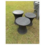 Outdoor Round Side Table Lot-One plastic