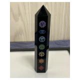 Chakra Obsidian Obelisk Tower Gemstone Carving