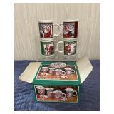 Vintage Santa's Friends Stoneware Mug Lot