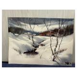 Original Water Color-Barn Scene