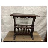 Vintage Side Table w/Magazine Rack