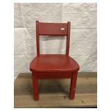 Red Kid's Wooden Chair