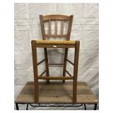 Vintage Italian Rush Bar Stool