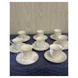 Mikasa Casa Blanca Footed Cup Saucer (8) 3 1/4'