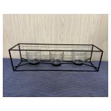 Wrought Iron Cube 3 Votive Holder