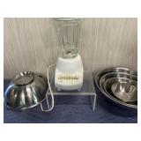 Hamilton Beach Mixer/Stainless Bowl/Strainer Lot