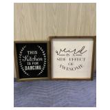 Set of two inspirational wall decor
