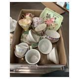 Large Lot of Victorian Style Teacups/Saucers