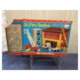 Vintage Fisher Price Fire Station Complete