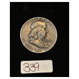 1957 Ben Franklin Half Dollar 90% Silver