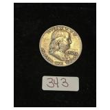 1960 Ben Franklin Half Dollar 90% Silver