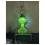 Uranium Glass Oil Lamp