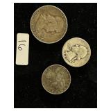1952 Half Dollar, 1942 Quarter, 1967 Quarter