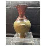 14" Lantern Hill Seagrove Pottery Ruffled Vase