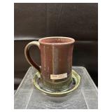 5.5" Lantern Hill Seagrove Pottery Bacon Cooker