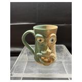 Rare-Lantern Hill Seagrove Pottery Ugly Face Mug