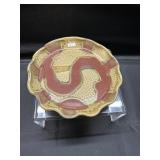 10" Lantern Hill Seagrove Pottery Scalloped Pie