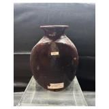 10" Lantern Hill Seagrove Pottery Burgandy Vase