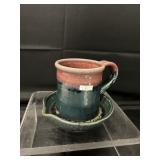 5" Lantern Hill Seagrove NC Pottery Lg. Bacon Cook