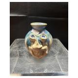 Signed 4" Kit Vanderwal Lantern Hill Face Jug